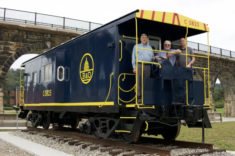 Historic B&O caboose has a new home at Bellaire’s Great Stone Viaduct